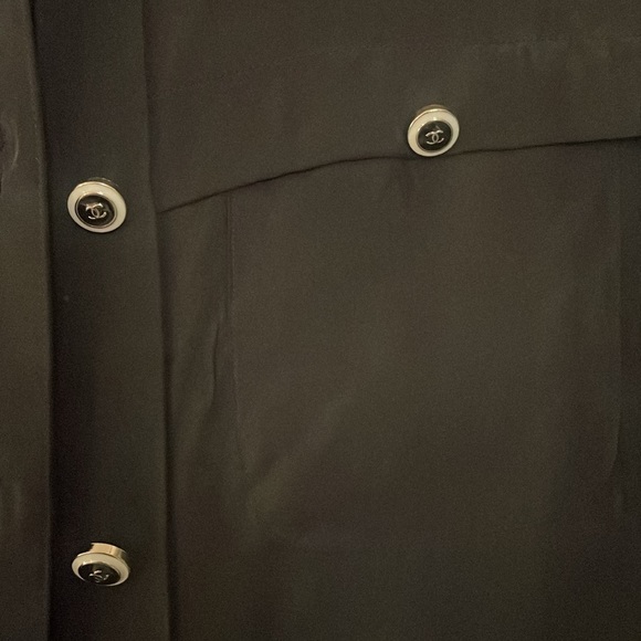 Chanel black blouse button up Size 38 - Picture 2 of 5